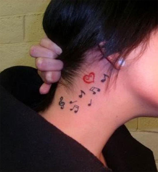 Heart shape with music note