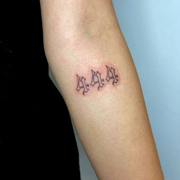 444 Tattoo Meaning  neartattoos