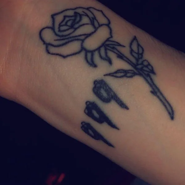 999 rose tattoo 1