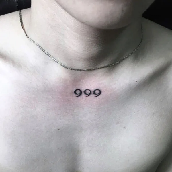 999 tattoo on chest 3