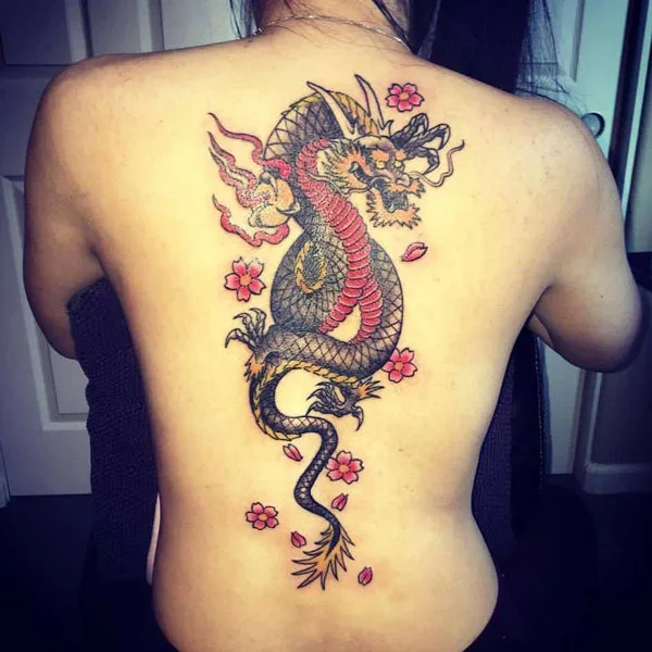 60 Fiery Dragon Tattoos for Women [2023 Inspiration Guide]