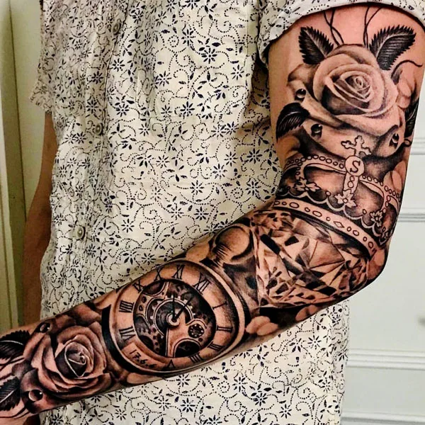64 Timeless Clock and Rose Tattoo Ideas To Try Out Today!