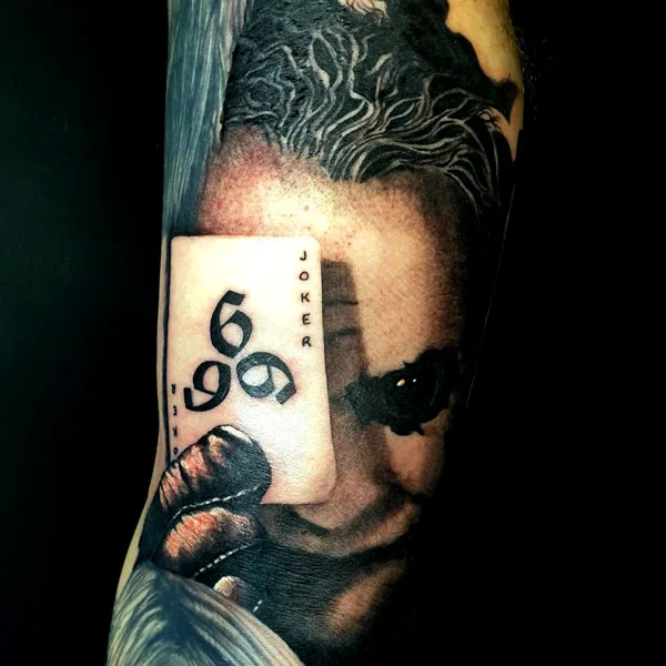 666 evil joker tattoo