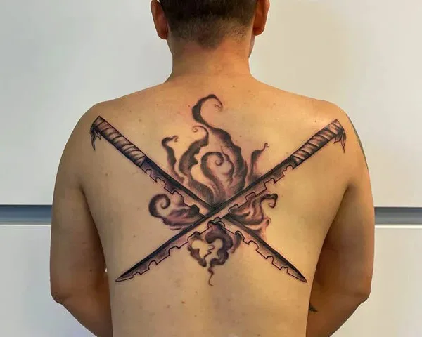 Demon slayer back tattoo 2