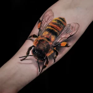 Realistic bee tattoo 1