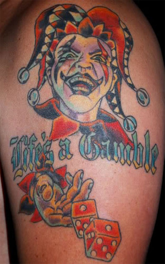 lifes a gamble joker tattoo