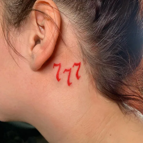 777 tattoo 91