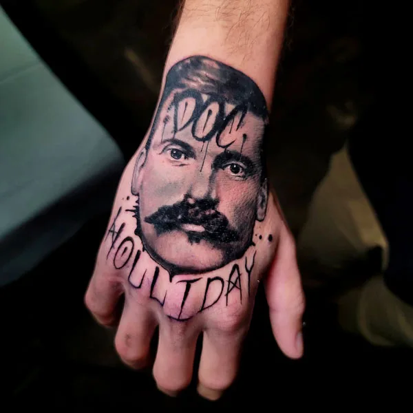 Doc Holliday Hand Tattoo