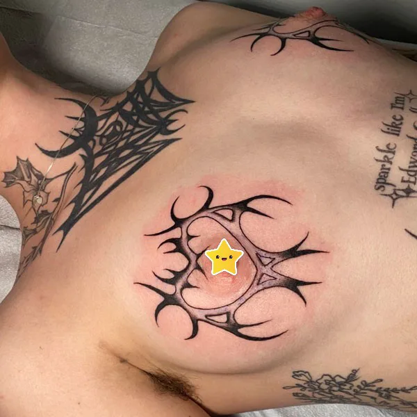 Heart Shaped Nipple Tattoo Designs For Turning Over A New Leaf