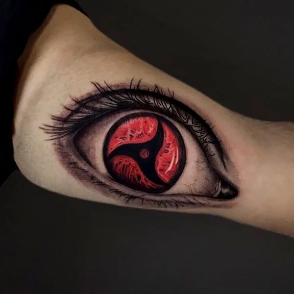Sharingan eye tattoo