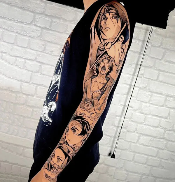 Sharingan tattoo sleeve