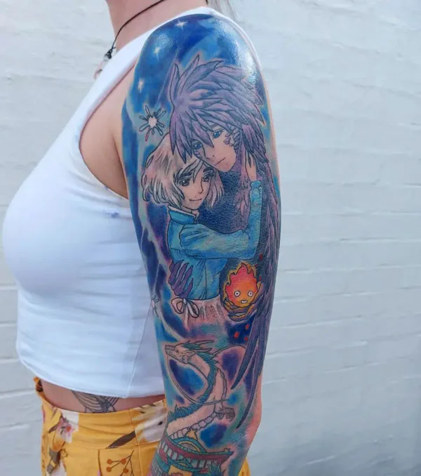 Sleeve Howl's Moving Castle Tattoo