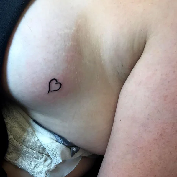 Small side boob tattoo