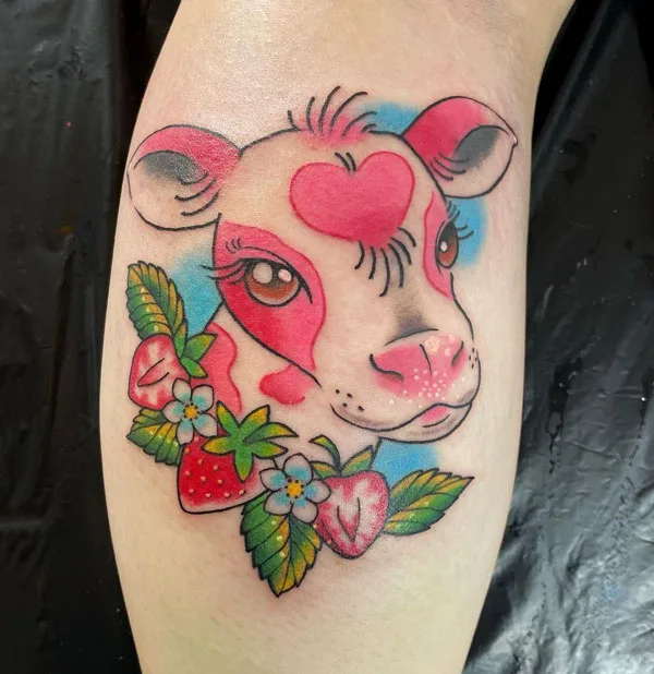 Strawberry Cow Tattoo