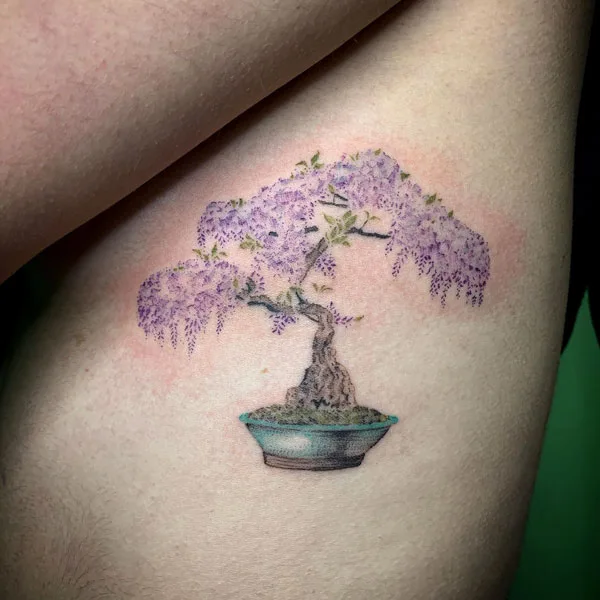 Wisteria tree tattoo