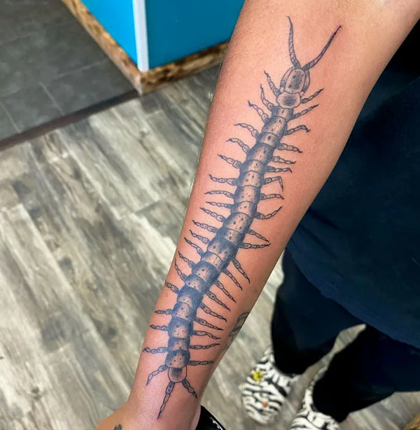 Centipede Arm Tattoo