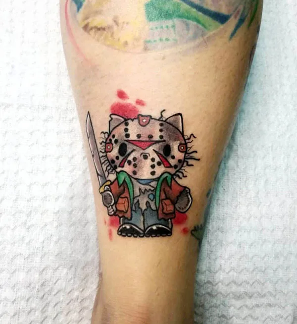 Devil hello kitty tattoo