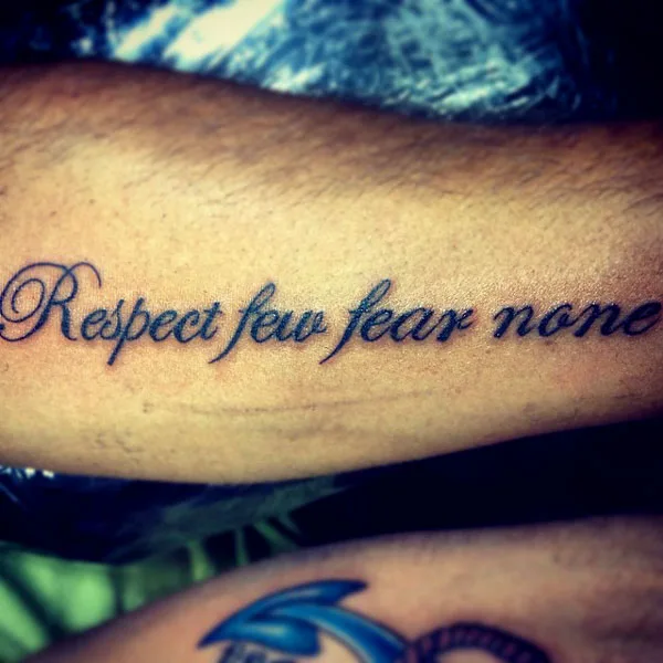 Fear None Tattoo 33