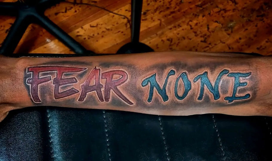 Fear nothing tattoo design