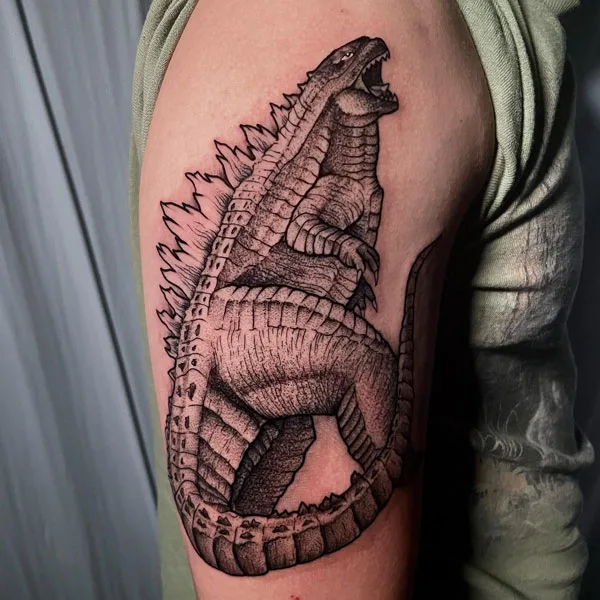 Godzilla tattoo 1