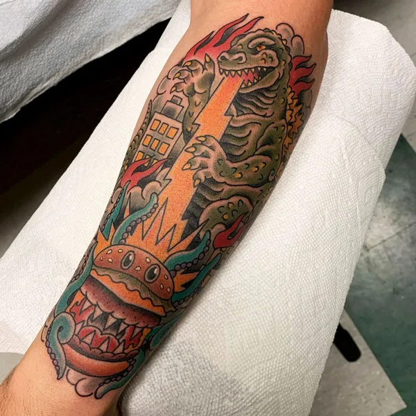 Godzilla tattoo 26