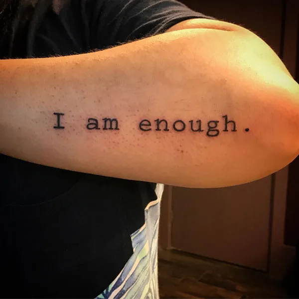 I am enough tattoo 6