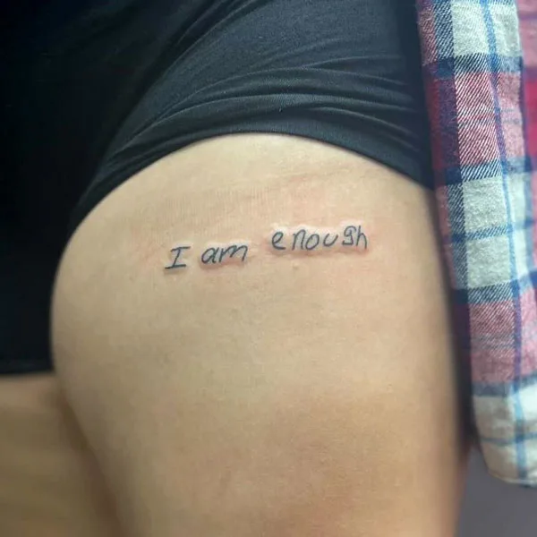 I am enough tattoo 68