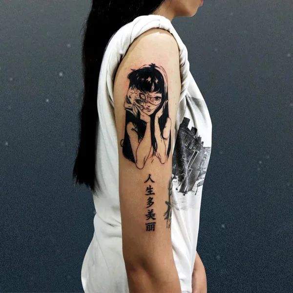 Junji Ito Tattoo Sleeve