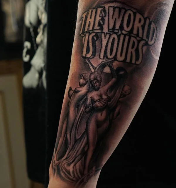 The world is yours tattoo 16