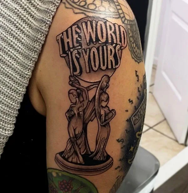 The world is yours tattoo 42