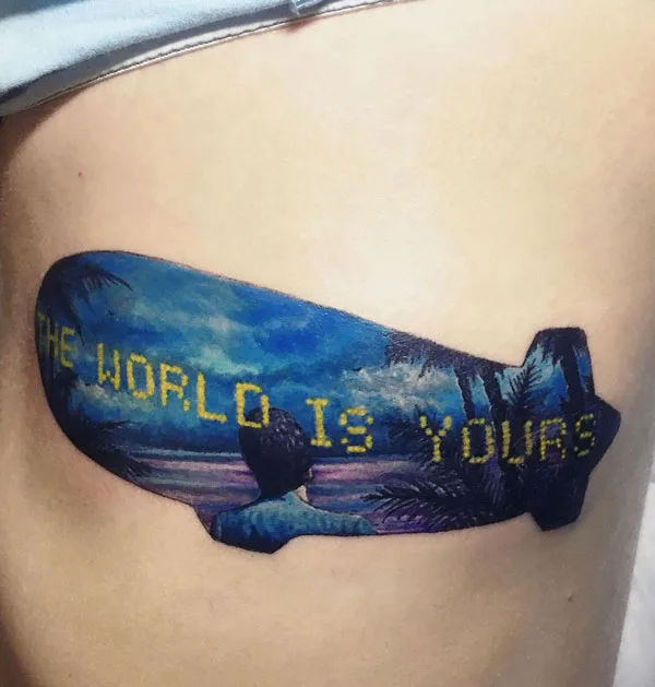 The world is yours tattoo 46