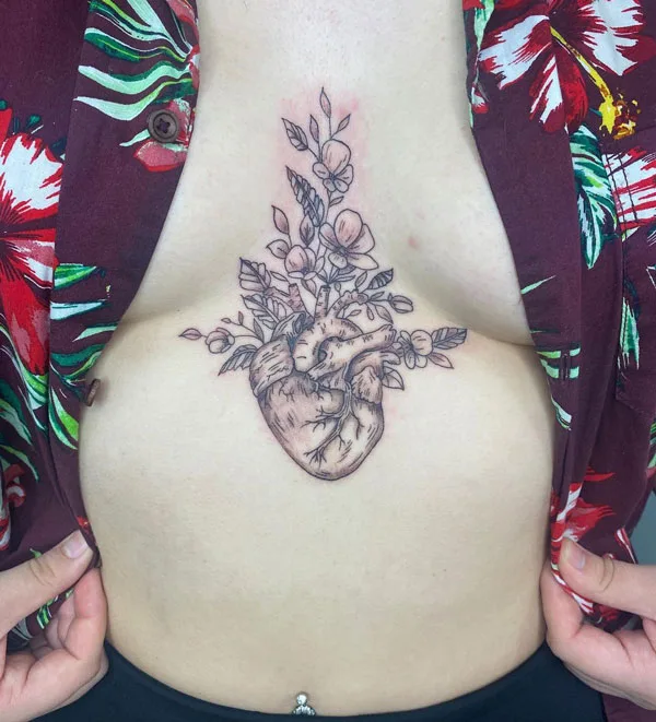 Anatomical heart tattoo 40