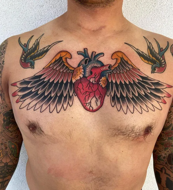 Anatomical heart tattoo 51