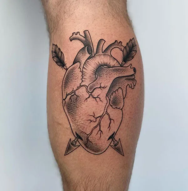 Anatomical heart tattoo 82