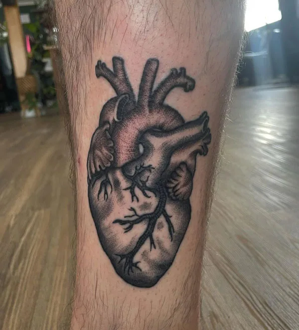 Anatomical heart tattoo 90