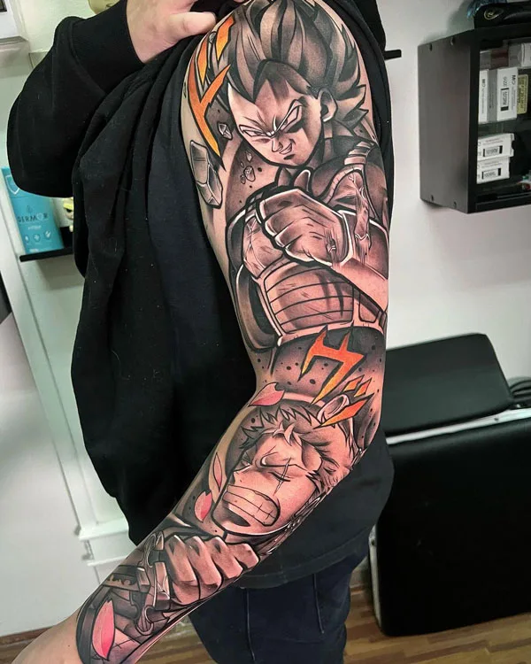 Anime sleeve tattoo