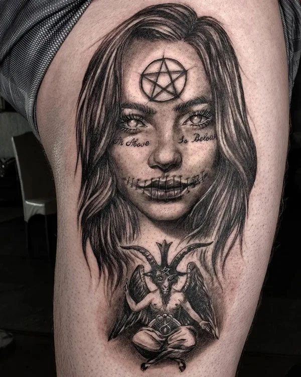 As above so below gothic tattoo