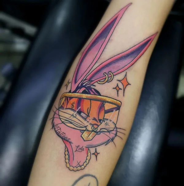 Bad Bunny Anime Tattoo