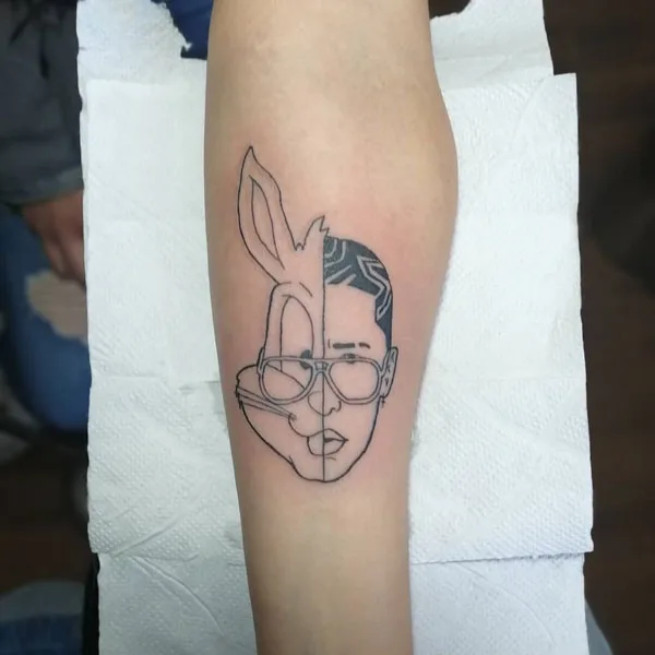 Bad Bunny tattoo 9