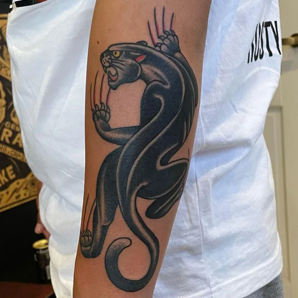 Black panther tattoo 108