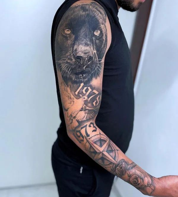 Black panther tattoo 35