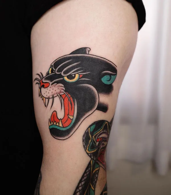 Black panther tattoo 70
