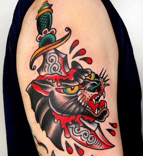 Black panther tattoo 78