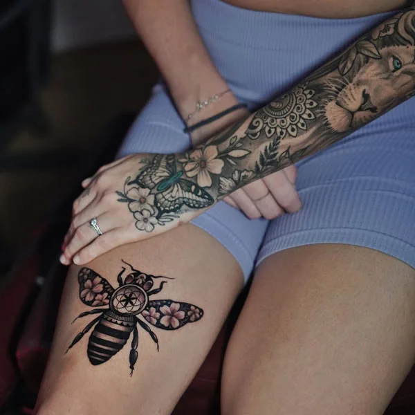 Butterfly hand tattoo 61