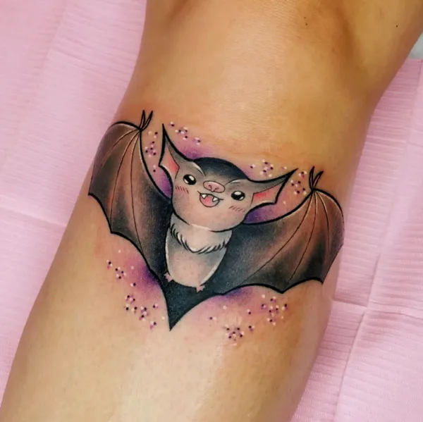Cute bat tattoo