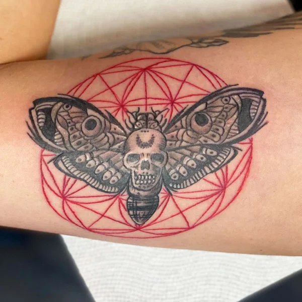 Death hawk moth tattoo