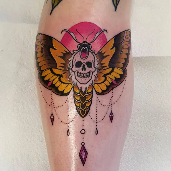 Death moth tattoo 13