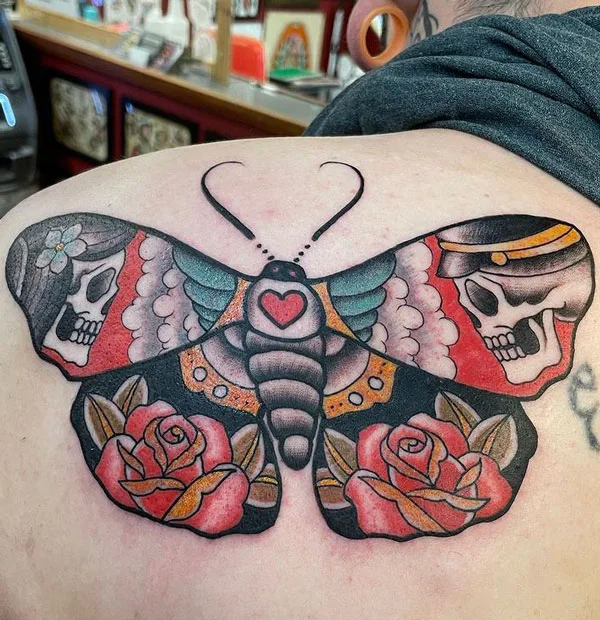 Death moth tattoo 8