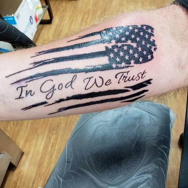 In god we trust tattoo 1