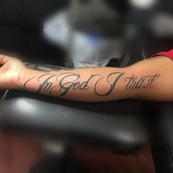 In god we trust tattoo 15